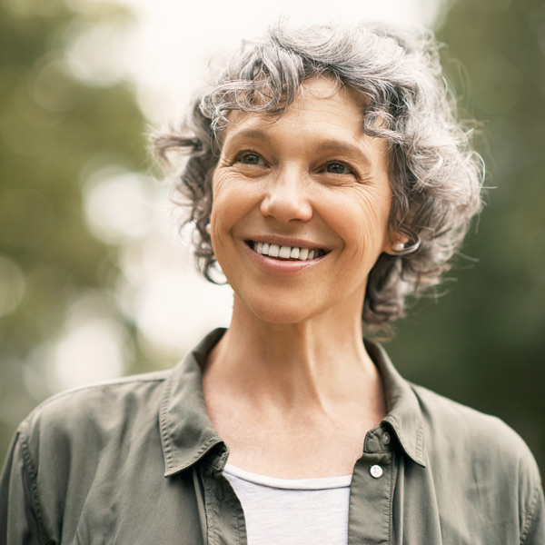 mature woman smiling